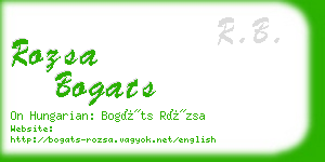 rozsa bogats business card